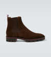 Christian Louboutin Alpinosol Leather Ankle Boots In Brown