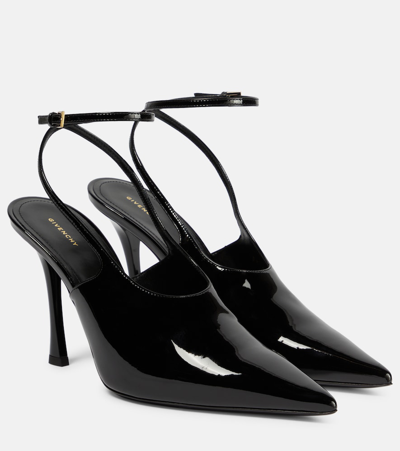 Givenchy Show Patent Leather Slingback Pumps In Black