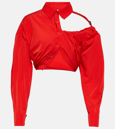 Jacquemus La Chemise Galliga In Red