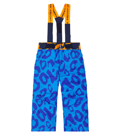 Marc Jacobs Kids' Printed Ski Salopettes In Blue