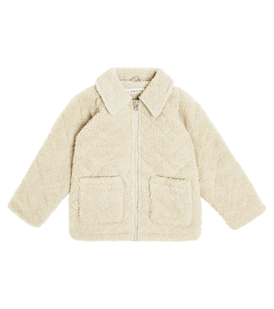 Liewood Kids' Hartvig Quilted Teddy Jacket In White