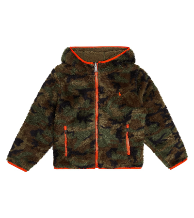 Polo Ralph Lauren Kids' Camouflage Faux Shearling Jacket In Green