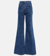 ETRO PRINTED HIGH-RISE FLARED JEANS