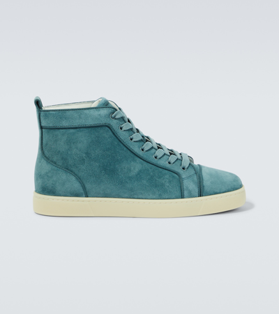 Christian Louboutin Louis Suede Sneakers In Blue