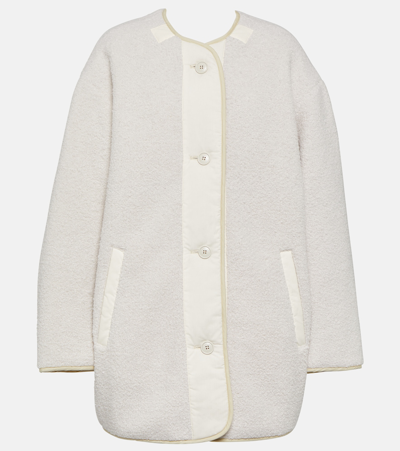 Isabel Marant Étoile Himemma Fleece Single-breasted Coat In Neutrals