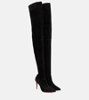 CHRISTIAN LOUBOUTIN KATE BOTTA 85 SUEDE OVER-THE-KNEE BOOTS