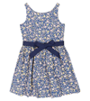POLO RALPH LAUREN BOW-EMBELLISHED FLORAL COTTON DRESS
