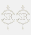 SIMONE ROCHA CRYSTAL-EMBELLISHED PEARL EARRINGS