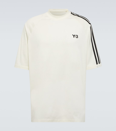 Y-3 Logo Cotton-blend Jersey T-shirt In White