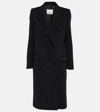 Isabel Marant Enarryli Cashmere-blend Double-breasted Top Coat In Black