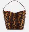 Christian Louboutin Cabachic Mini Satin Bucket Bag In Multicoloured