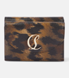 Christian Louboutin Cl Logo Animal-print Leather Wallet In Multicoloured