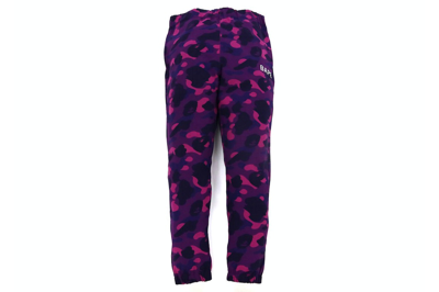 Pre-owned Bape Color Camo Sweat Pants (fw21) Purple