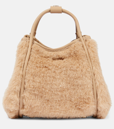 Max Mara Tmarin Mini Cameluxe Tote Bag In Miele