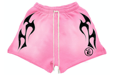 Pre-owned Hellstar Flame Shorts Pink