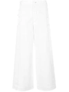 HELMUT LANG HELMUT LANG WIDE-LEGGED CROPPED TROUSERS - NEUTRALS,H04HW20712083182