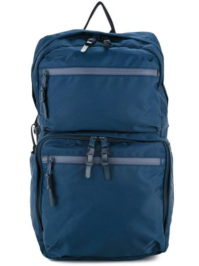 As2ov 210d Nylon Twill Square Backpack In Blue