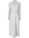 Helmut Lang Double-faced Long Wool & Cashmere Coat In Grigio