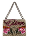 Gucci Dionysus Appliquéd Printed Coated-canvas And Watersnake Shoulder Bag
