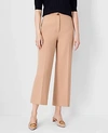 Ann Taylor The Kate Wide Leg Crop Pant In Cafe Au Lait