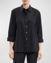 Theory Long-sleeve Buttoned Shirt In Nw Chc Mln