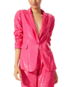 Alice And Olivia Alica And Olivia Macey Sequined One Button Blazer
