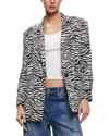 Alice And Olivia Shan Boxy Oversized Embellished Blazer