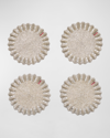 The Martha, By Baccarat X Kim Seybert X Baccarat Etoile Silver Coasters, Set Of 4 In Silver/crystal