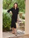 Frank & Eileen Rory Long Sleeve Shirtdress In Black