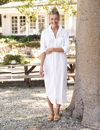 Frank & Eileen Rory Long Sleeve Shirtdress In White