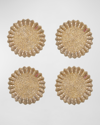 The Martha, By Baccarat X Kim Seybert Etoile Coaster, Set Of 4 In Champagne
