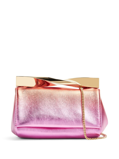 Aquazzura Mini Twist Clutch Bag In Rosa