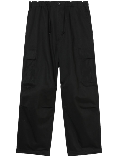 Comme Des Garçons Homme Deux Wide-leg Cotton Cargo Trousers In Schwarz