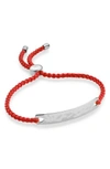 MONICA VINADER ENGRAVABLE HAVANA FRIENDSHIP BRACELET,SS-BM-HAVB-FPI