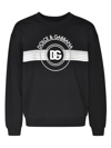 Dolce & Gabbana Black Cotton Sweatshirts In Black