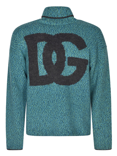 Dolce & Gabbana Logo Turtleneck Sweater In Variante Abbinata