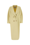 MAX MARA PASTEL YELLOW WOOL BLEND AIA COAT