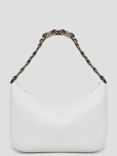 Christian Louboutin Loubila Chain Large Leather Shoulder Bag In White