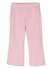 Monnalisa Houndstooth-pattern Flared Trousers In Pink