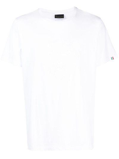 Billionaire Embroidered-motif Short-sleeve T-shirt In White