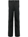 Isabel Marant Cotton Carrot Fit Pants With Belt Loops In Black