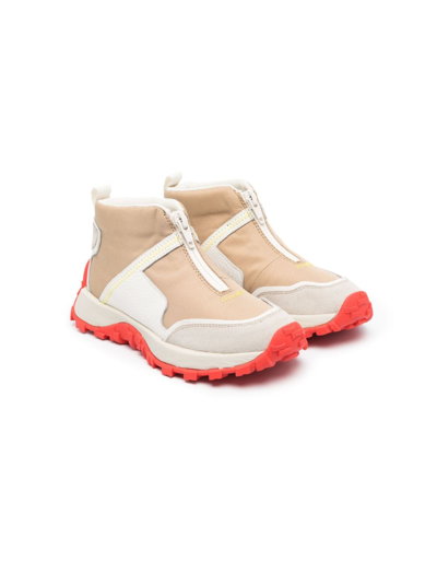 Camper Kids' Round-toe Zipped Boots In Neutrals