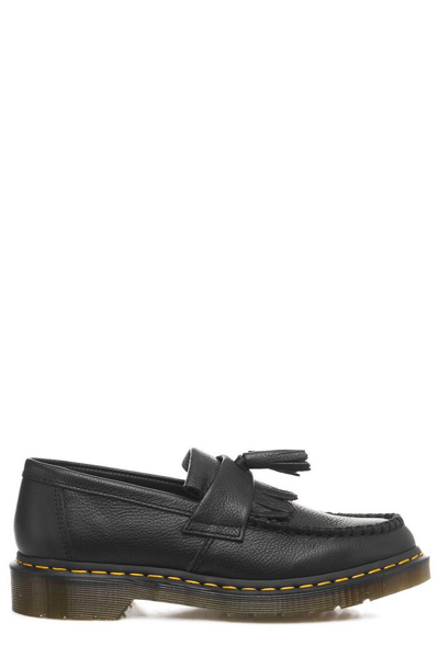 Dr. Martens Adrian Tassel Detailed Round Toe Loafers In Nero