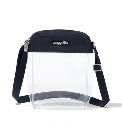 Baggallini Clear Stadium Explorer Crossbody In Blue