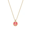 TALIS CHAINS HOT PINK PEACE PENDANT NECKLACE