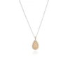 ANNA BECK SMALL GOLD AND SILVER DOTTED TEARDROP PENDANT NECKLACE