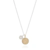 ANNA BECK GOLD AND SILVER CHARITY DUAL DIVIDED DISC NECKLACE