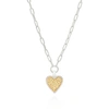 ANNA BECK MEDIUM GOLD AND SILVER HEART NECKLACE
