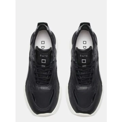 D.a.t.e. Black Fuga Natural Trainer Sneakers