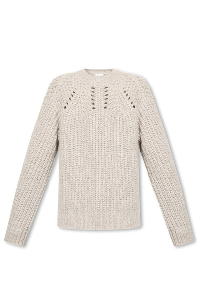 Isabel Marant Wesley Crewneck Knitted Sweater In Grey